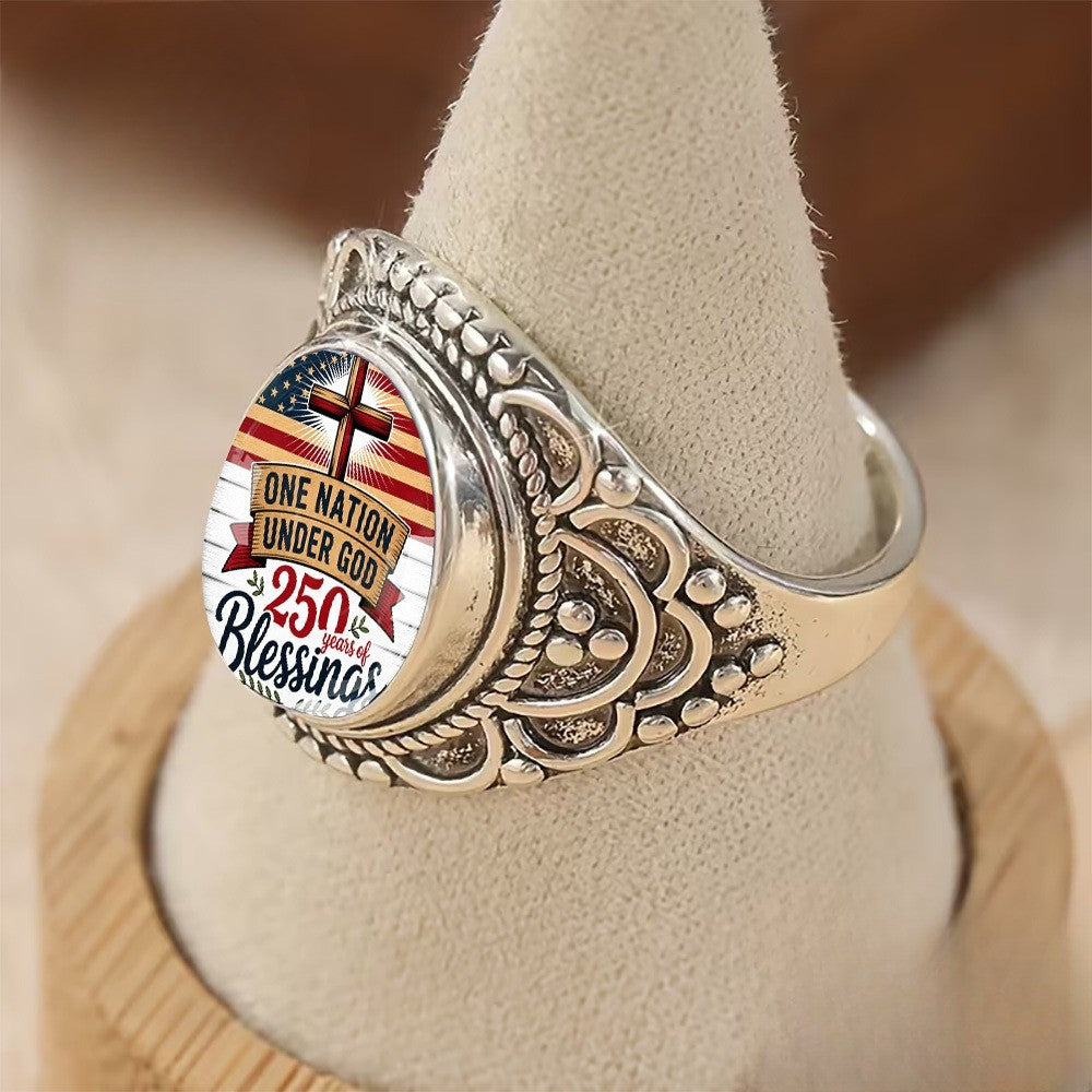 250 Years of Blessings Oval Ring