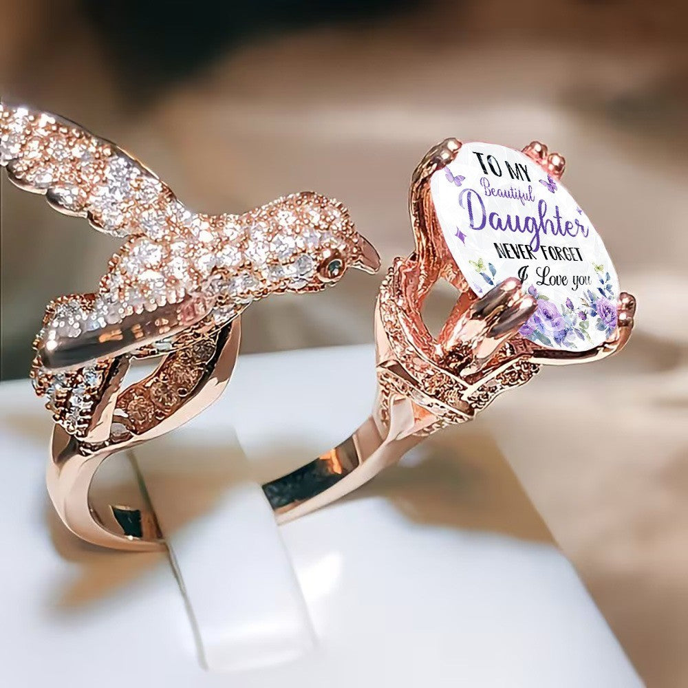 Daughter Message Bird Ring