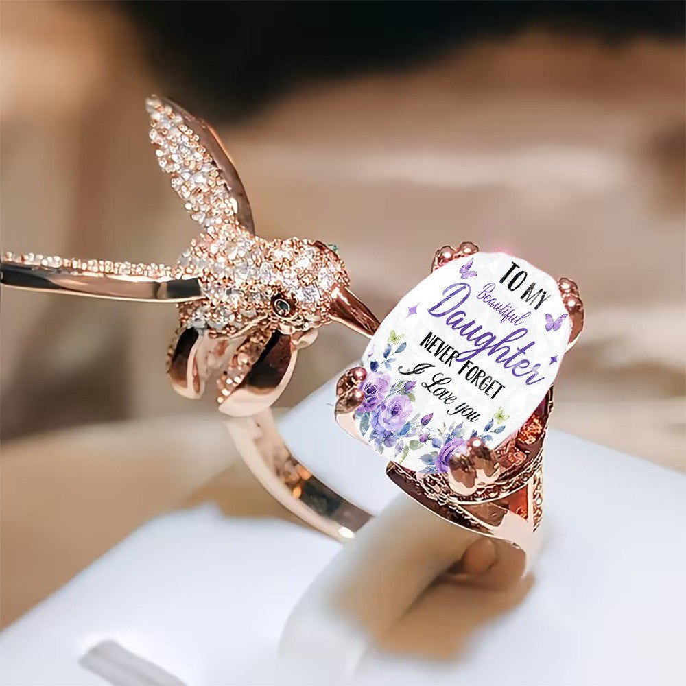 Daughter Message Bird Ring