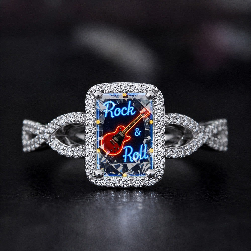 Rock & Roll Guitar Square Ring