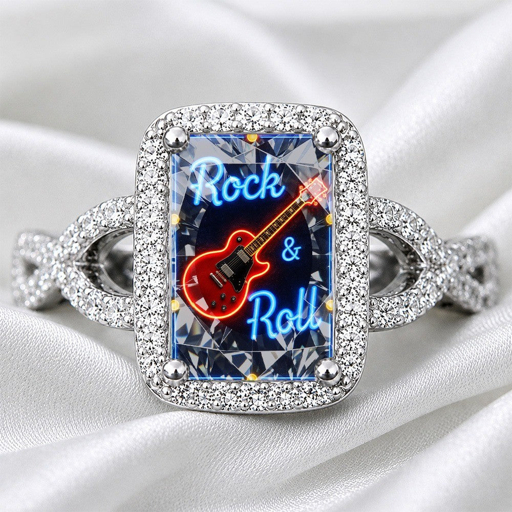 Rock & Roll Guitar Square Ring