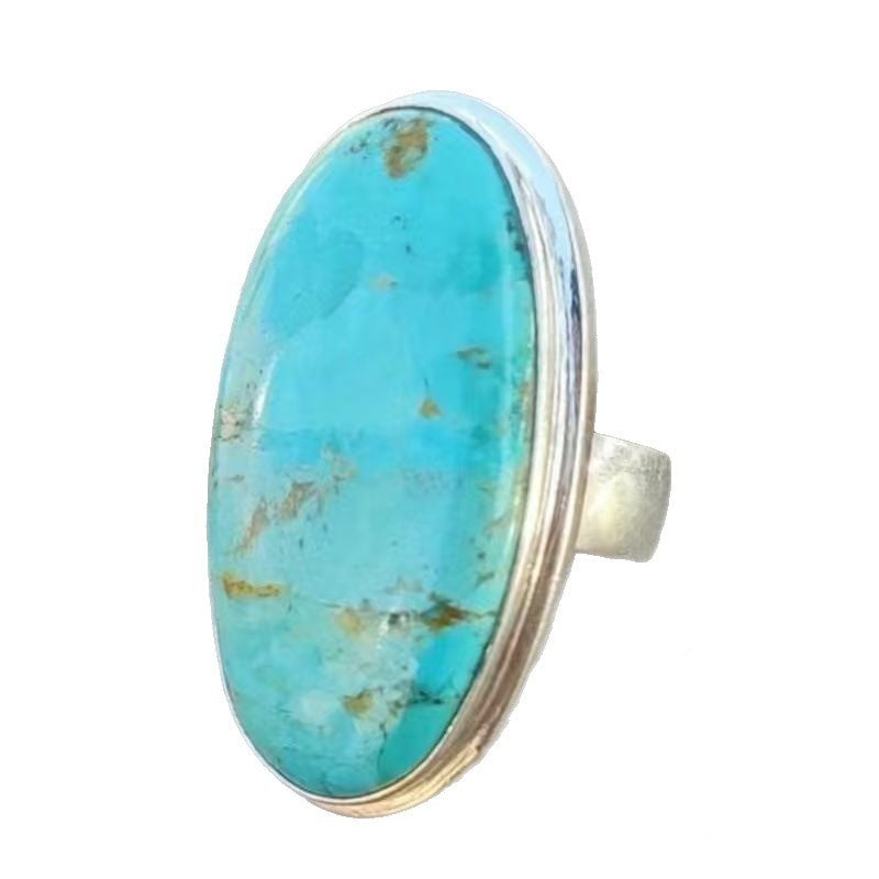 Marbled Turquoise Oval Ring