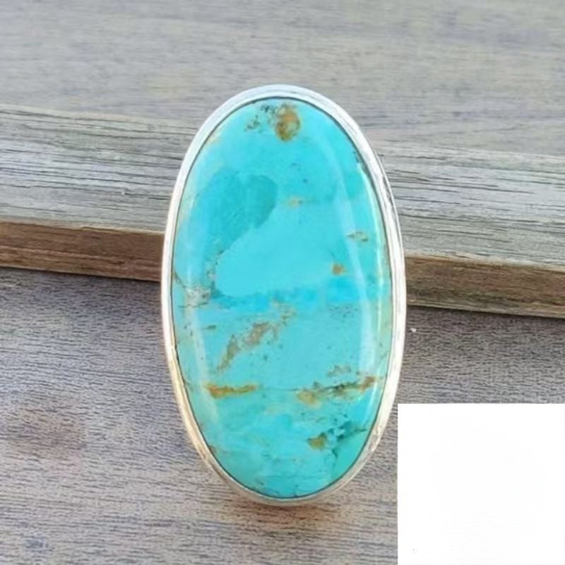 Marbled Turquoise Oval Ring