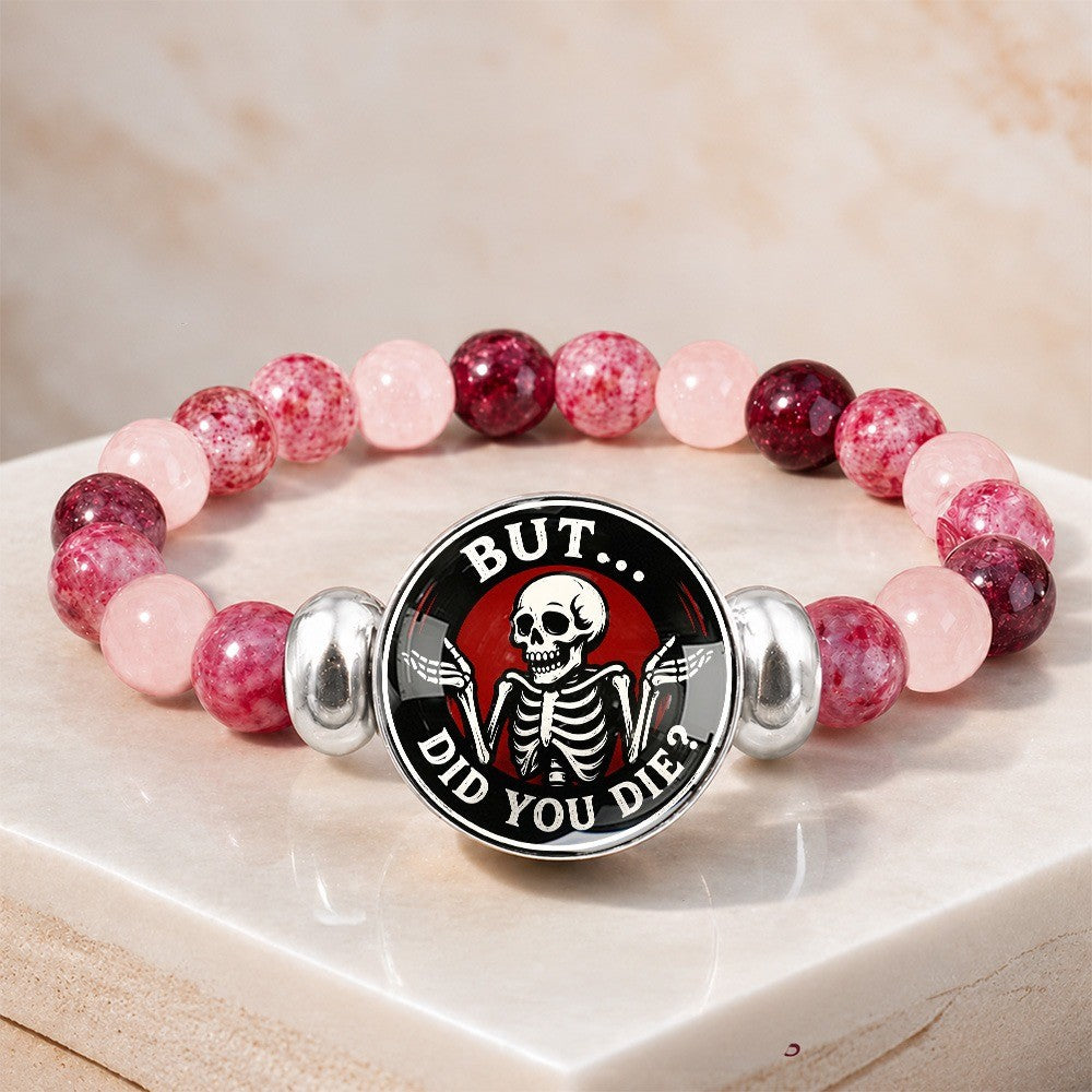 Skeleton Charm Beaded Bracelet