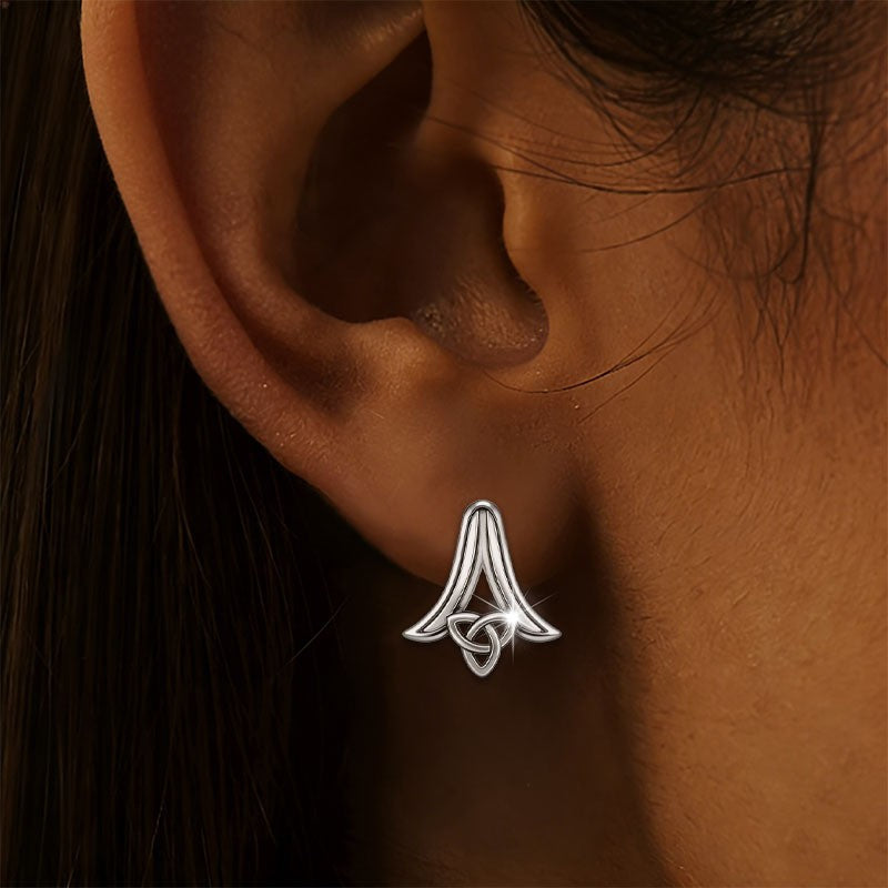 Celtic Knot Triangle Earrings