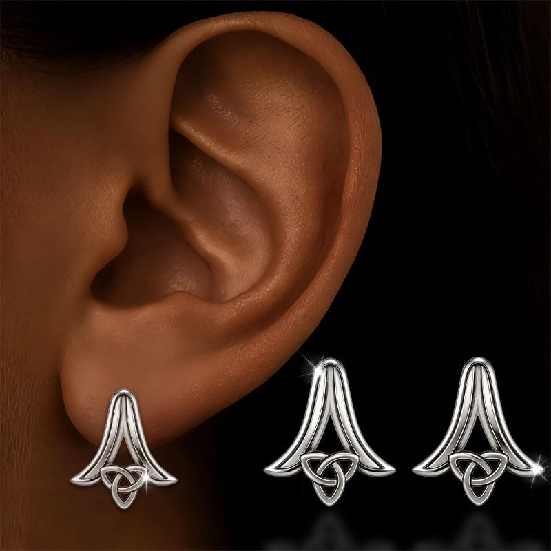 Celtic Knot Triangle Earrings
