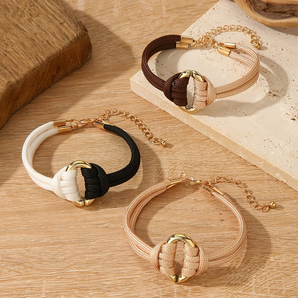 Two-Tone Woven Knot Bracelet