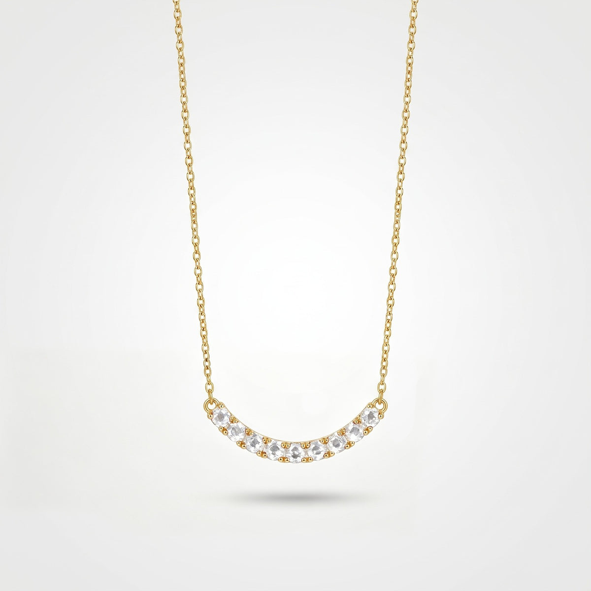 Colorful Arc Zircon Necklace
