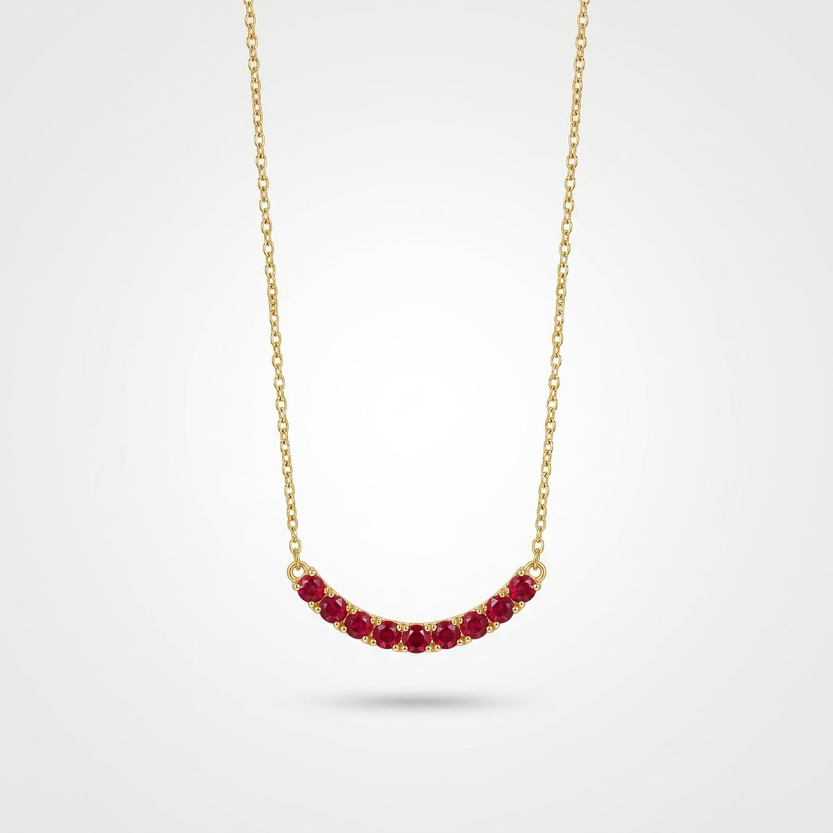 Colorful Arc Zircon Necklace