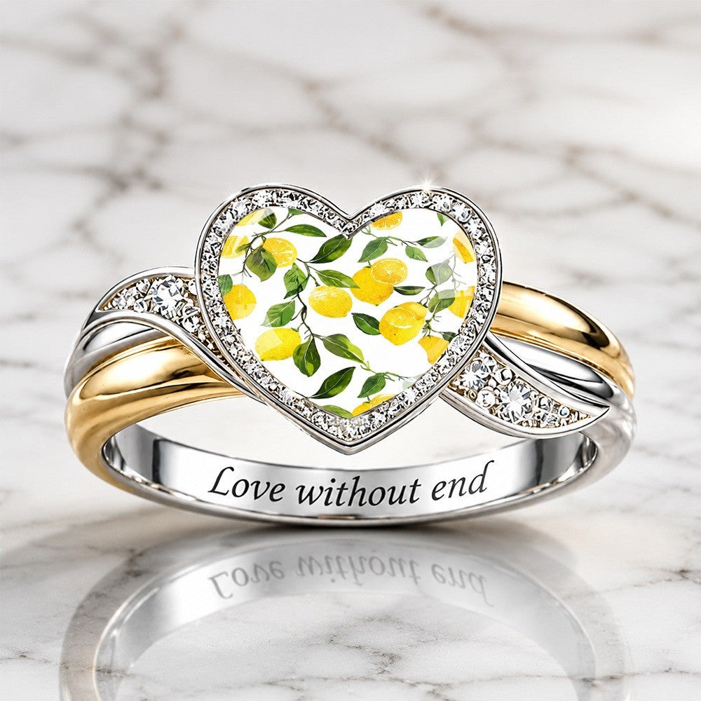 Lemon Branch Heart Ring