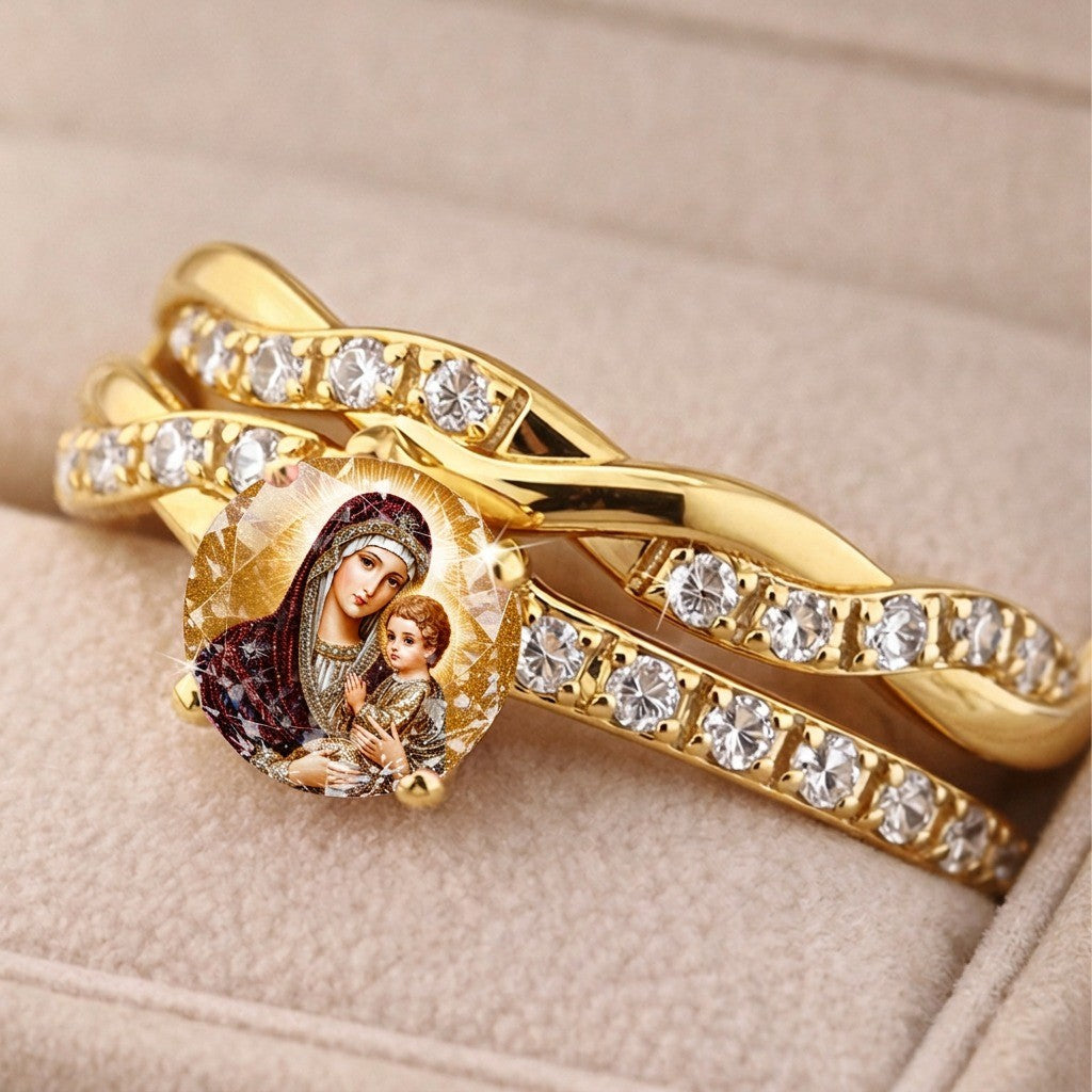 Madonna & Child Twisted Ring