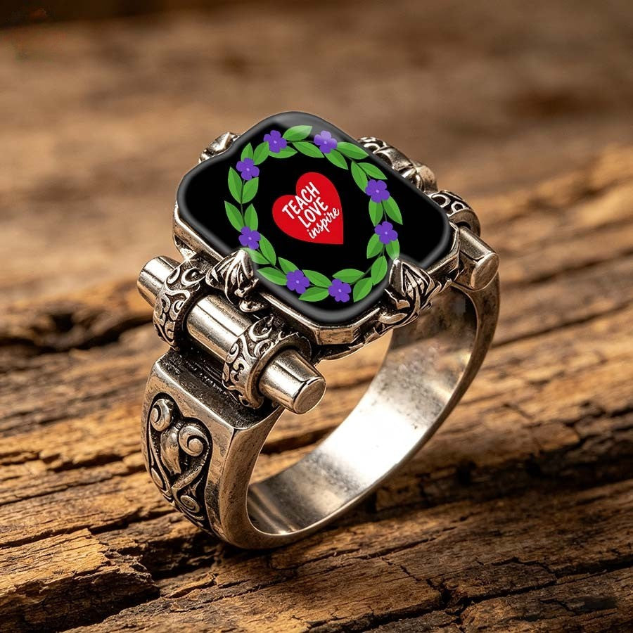 Teach Love Inspire Square Ring