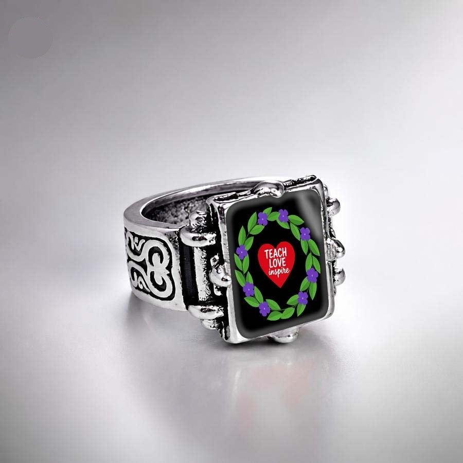 Teach Love Inspire Square Ring