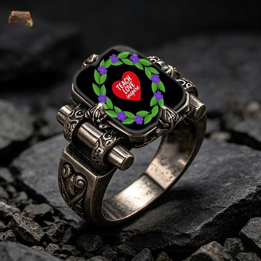 Teach Love Inspire Square Ring