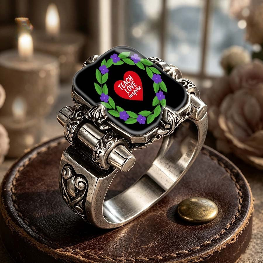 Teach Love Inspire Square Ring