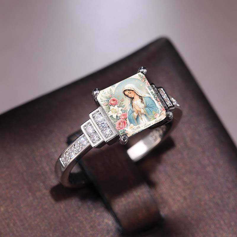 Faith Hope Love Square Ring