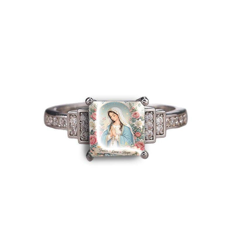 Faith Hope Love Square Ring