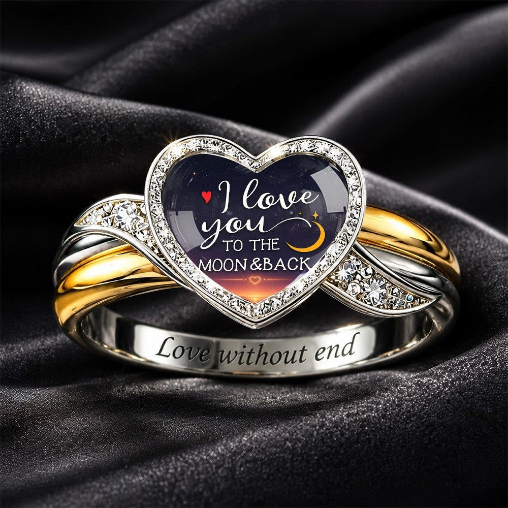 To The Moon & Back Heart Ring