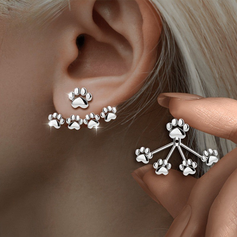 Paw Print Cluster Earrings