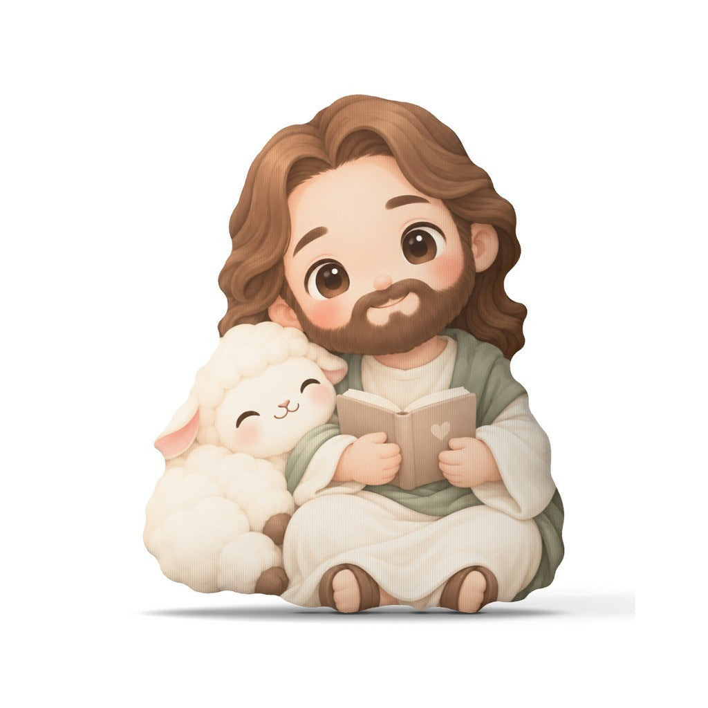 Shepherd & Lamb Shaped Pillow