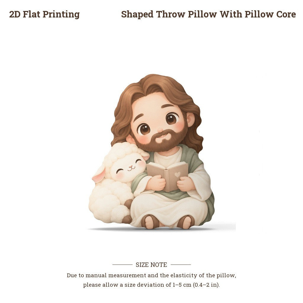 Shepherd & Lamb Shaped Pillow