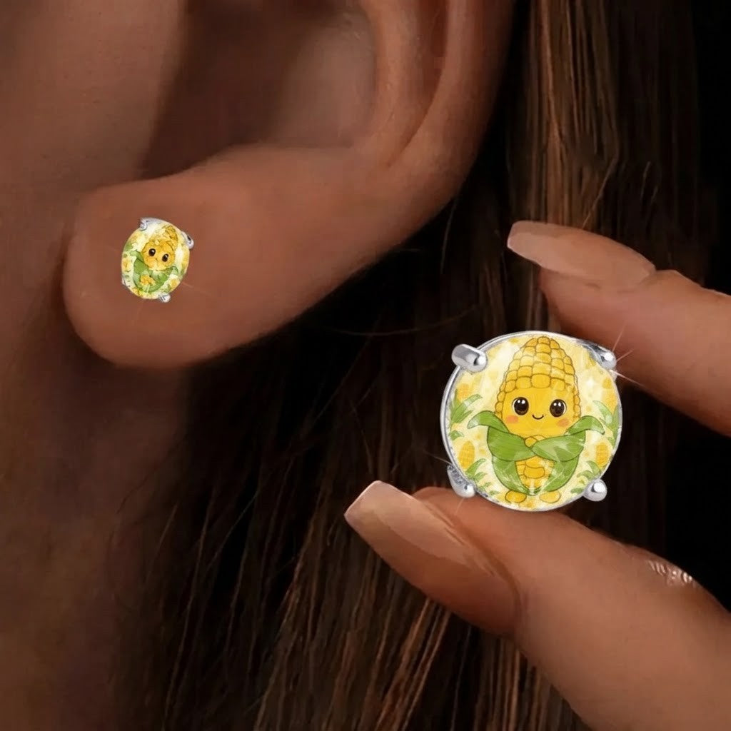 Happy Corn Stud Earrings