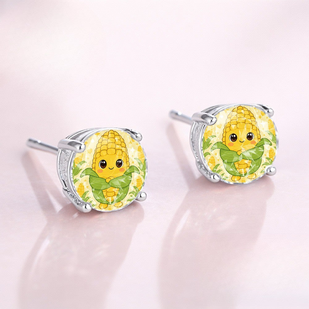 Happy Corn Stud Earrings