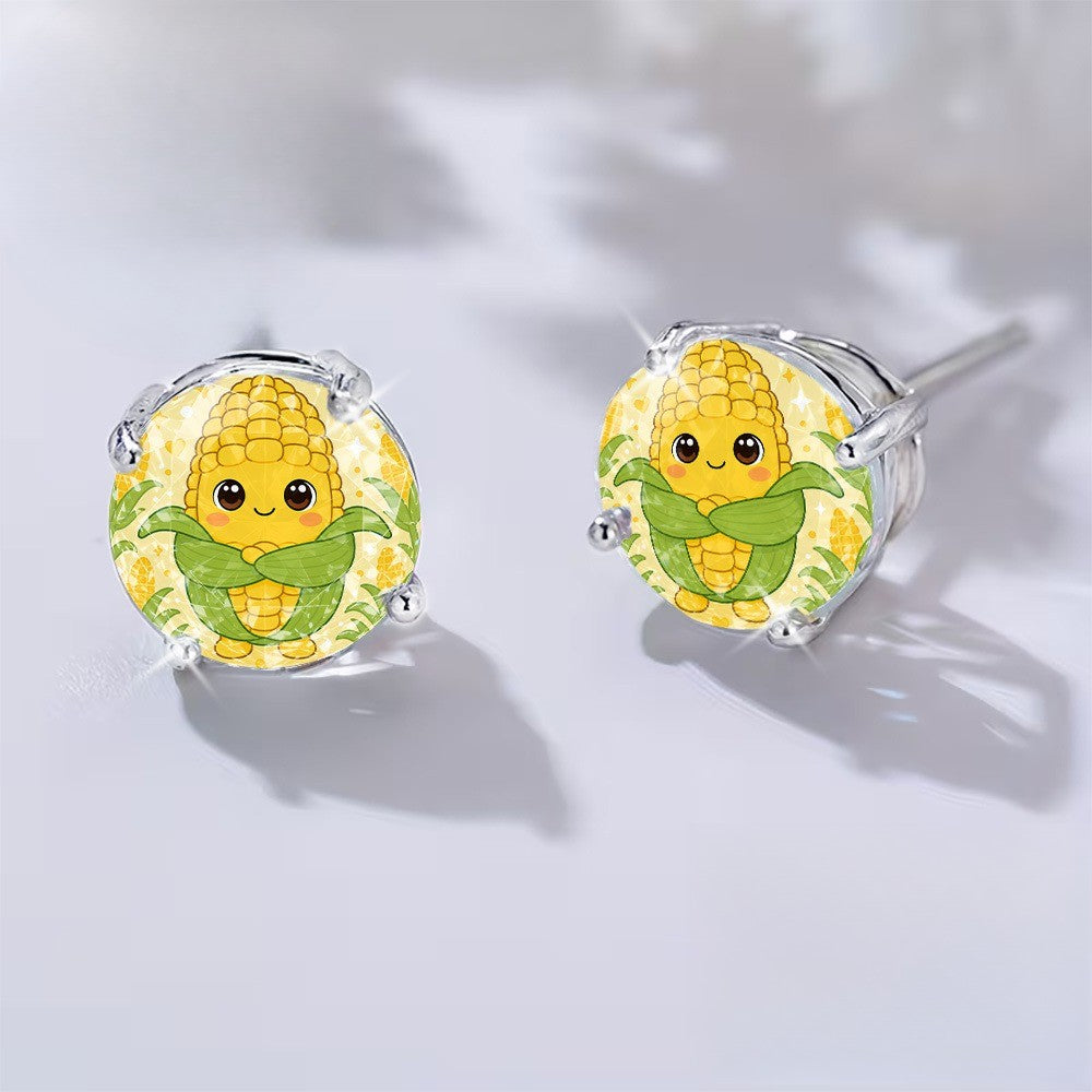 Happy Corn Stud Earrings