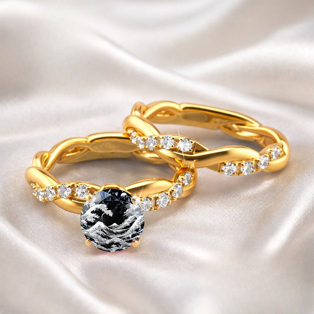 Ocean Wave Statement Ring