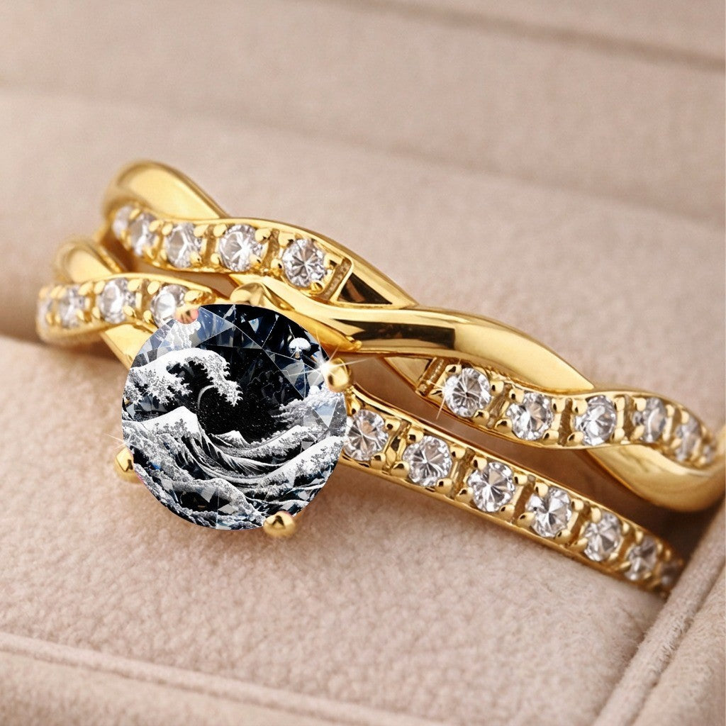 Ocean Wave Statement Ring