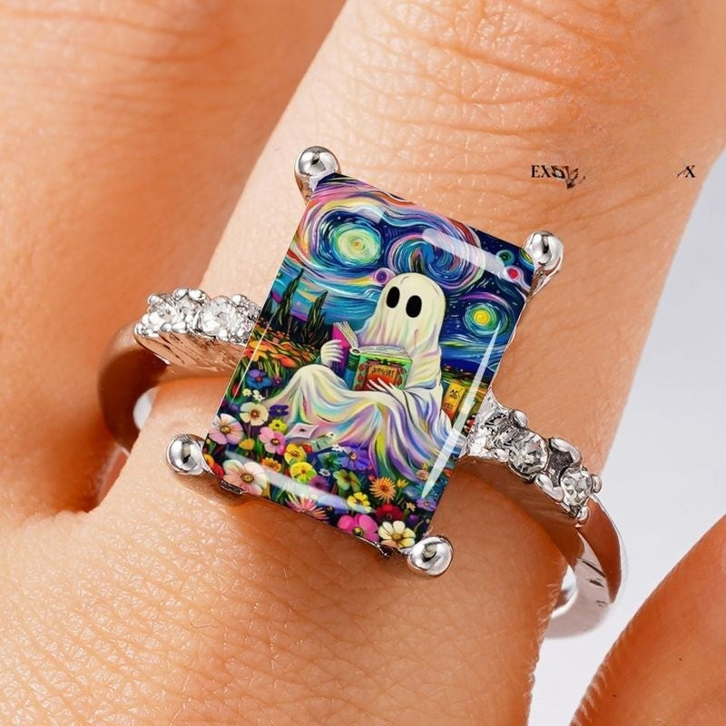 Starry Night Ghost Reading Ring