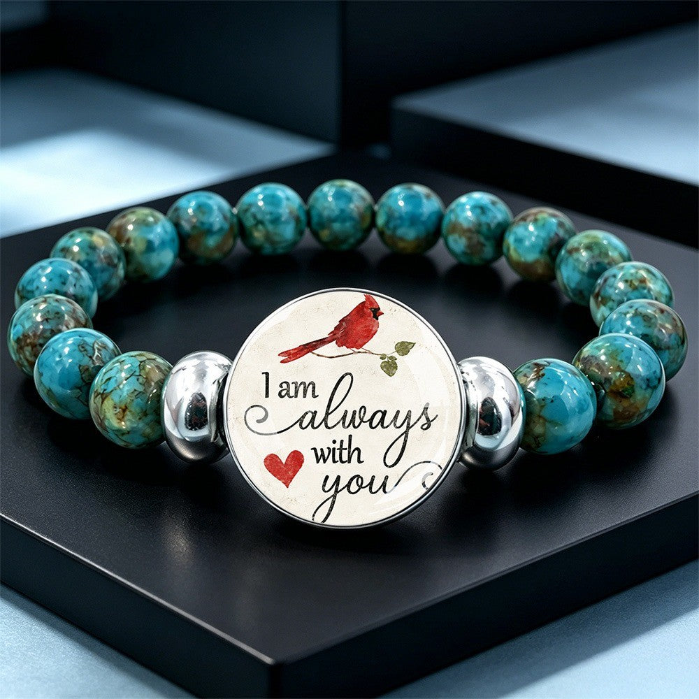Red Cardinal Beaded Bracelet