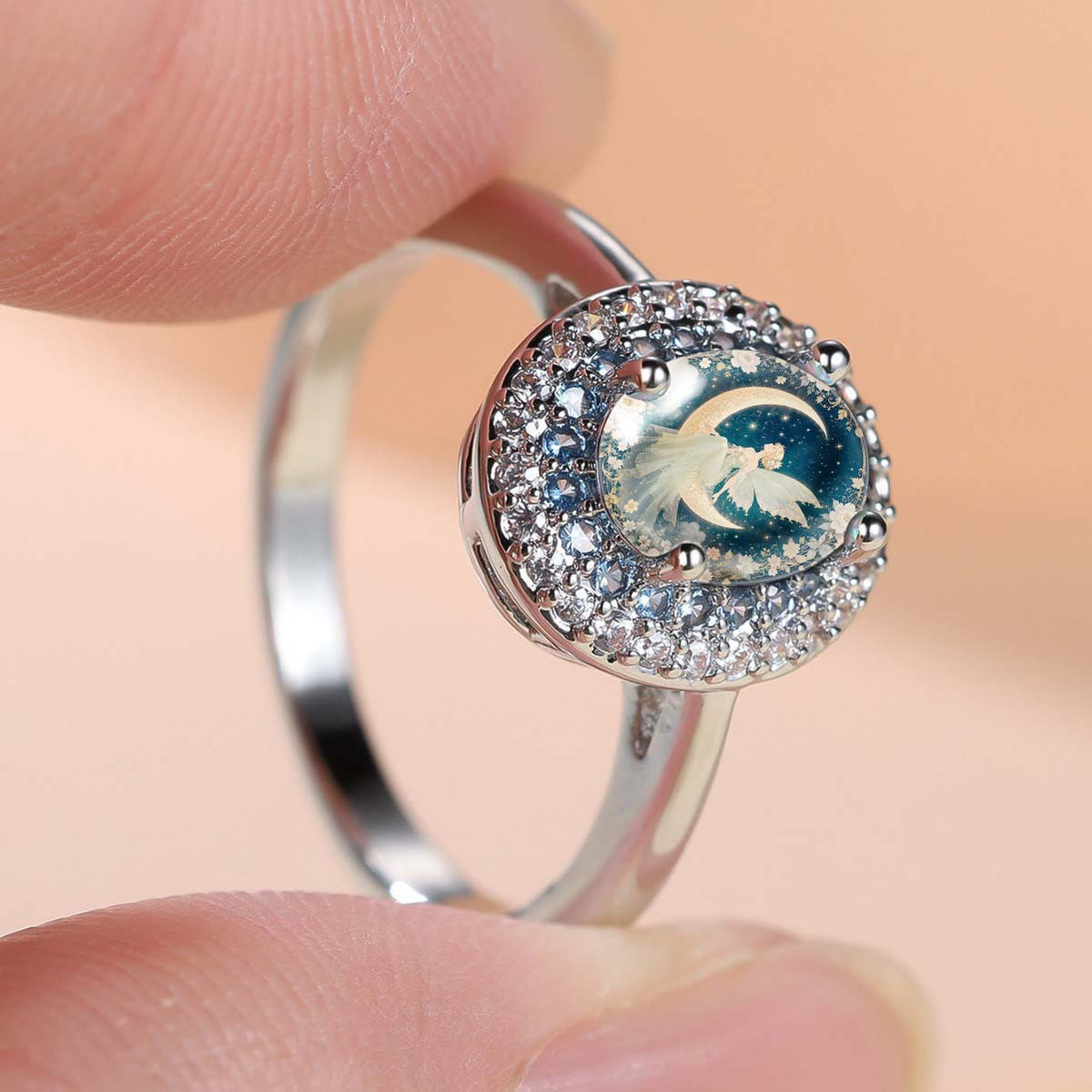 Moon Fairy Crystal Ring
