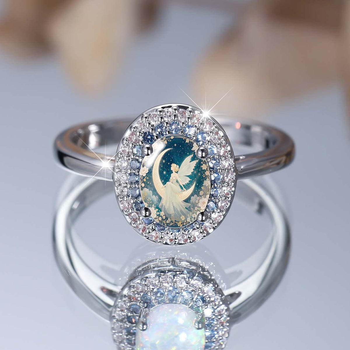 Moon Fairy Crystal Ring