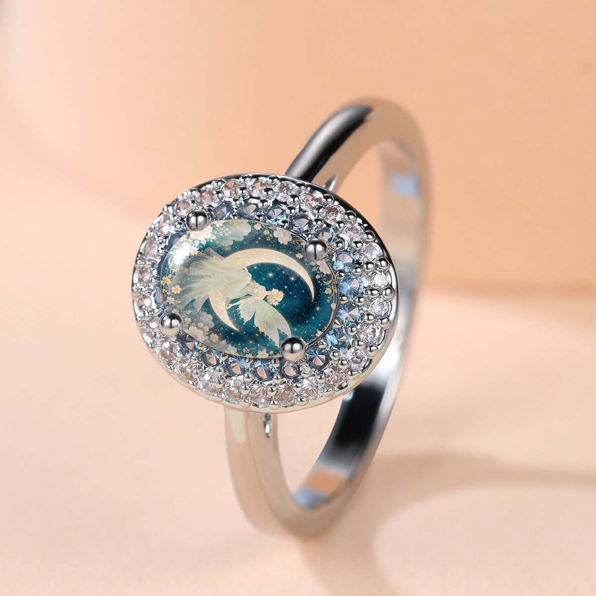 Moon Fairy Crystal Ring