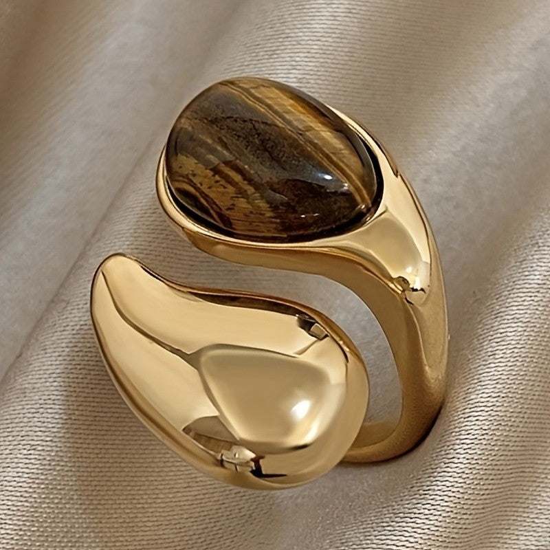 Tiger Eye Bypass Ring
