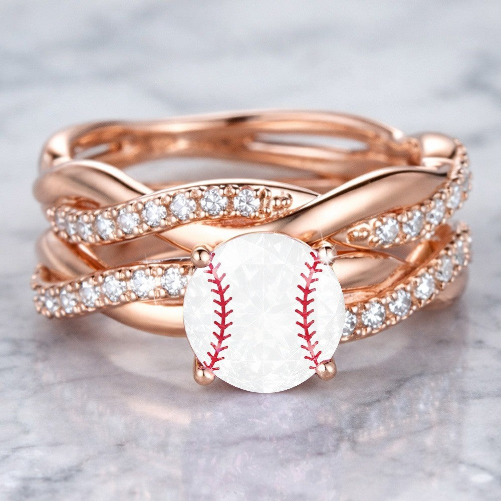Baseball Stitch Wrap Ring