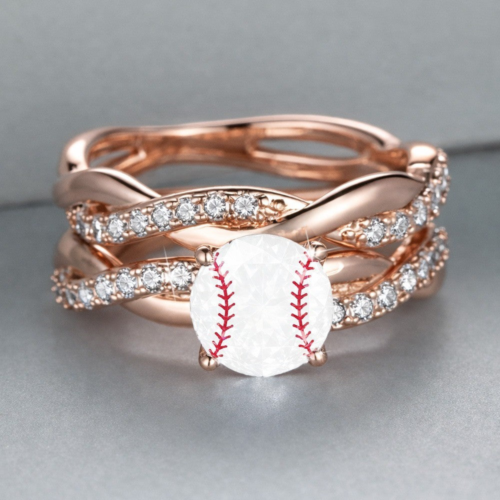 Baseball Stitch Wrap Ring