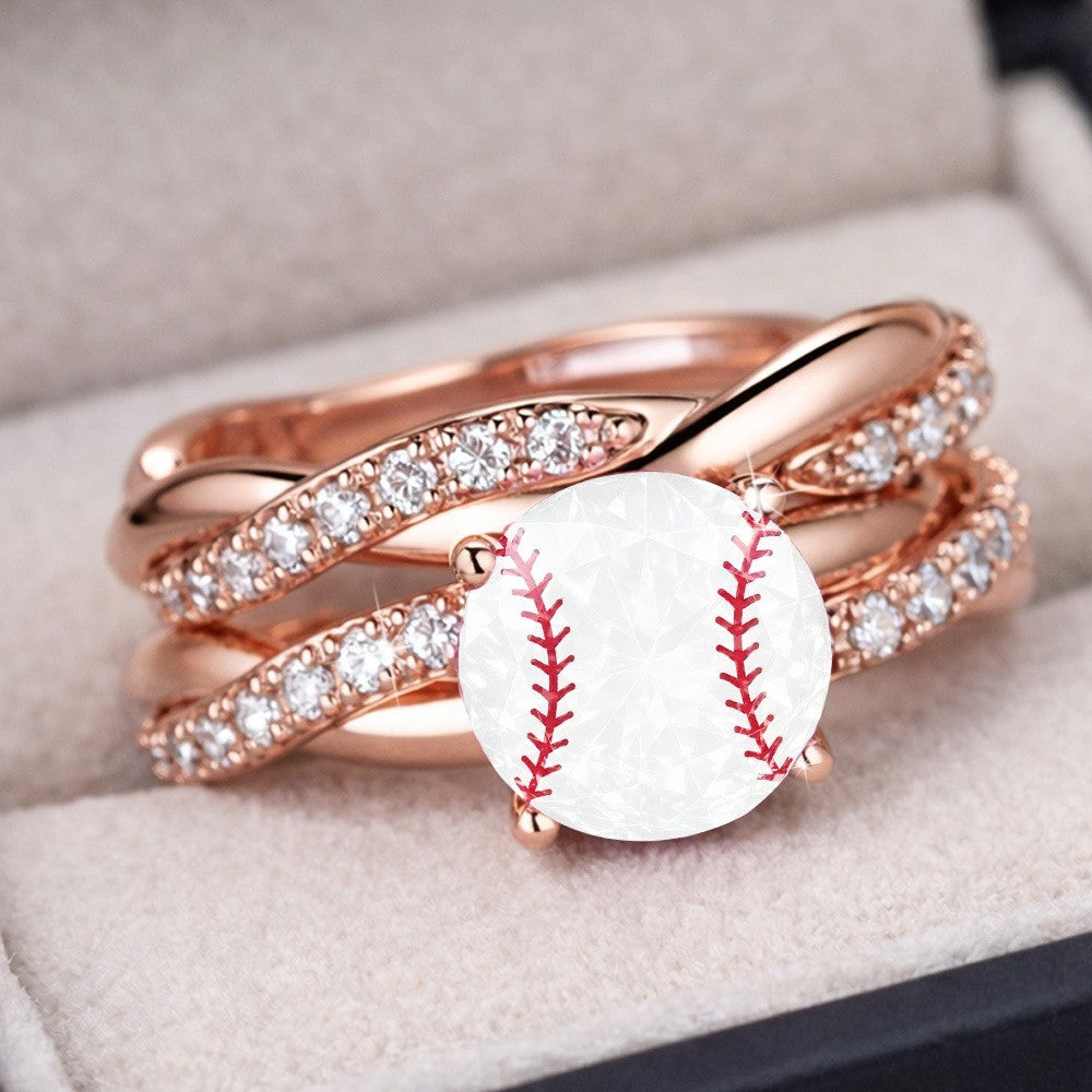 Baseball Stitch Wrap Ring