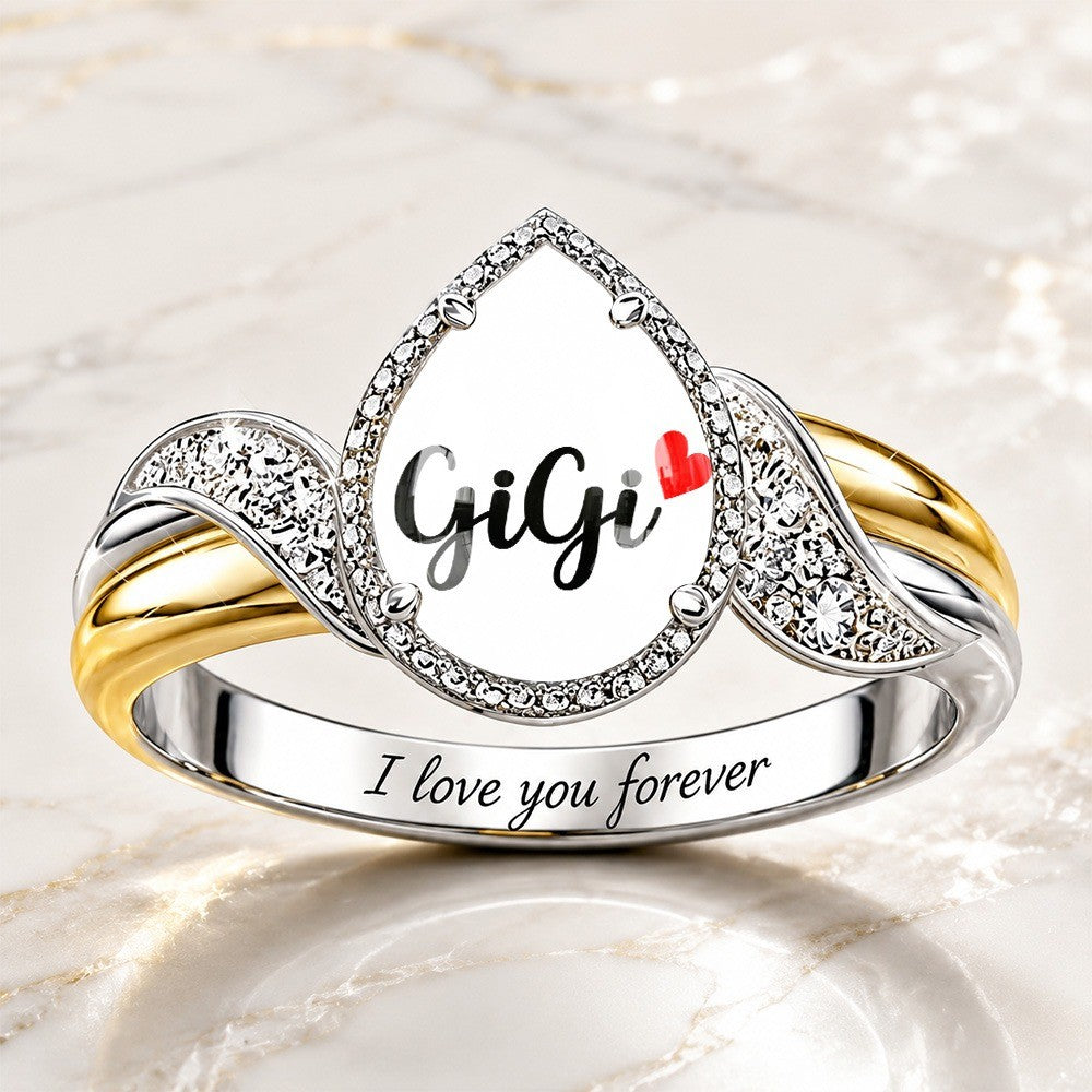 GiGi Teardrop Message Ring