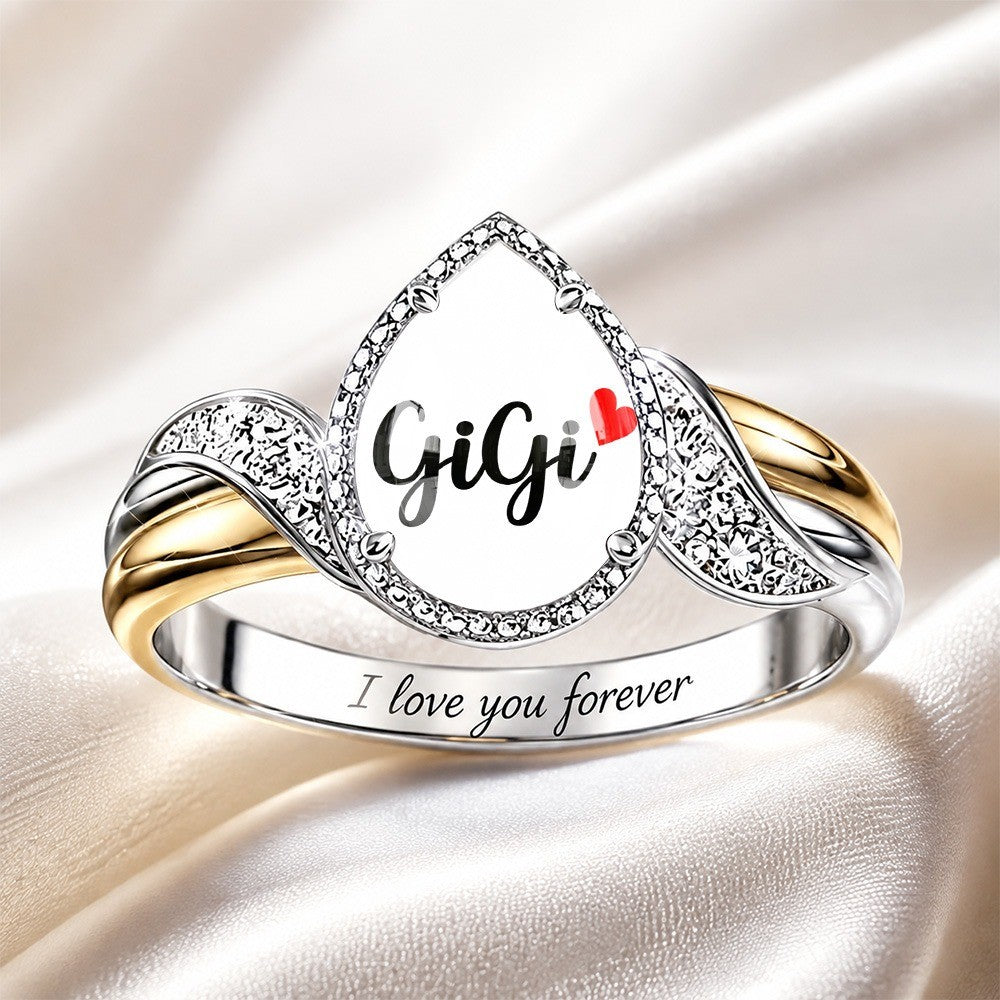 GiGi Teardrop Message Ring