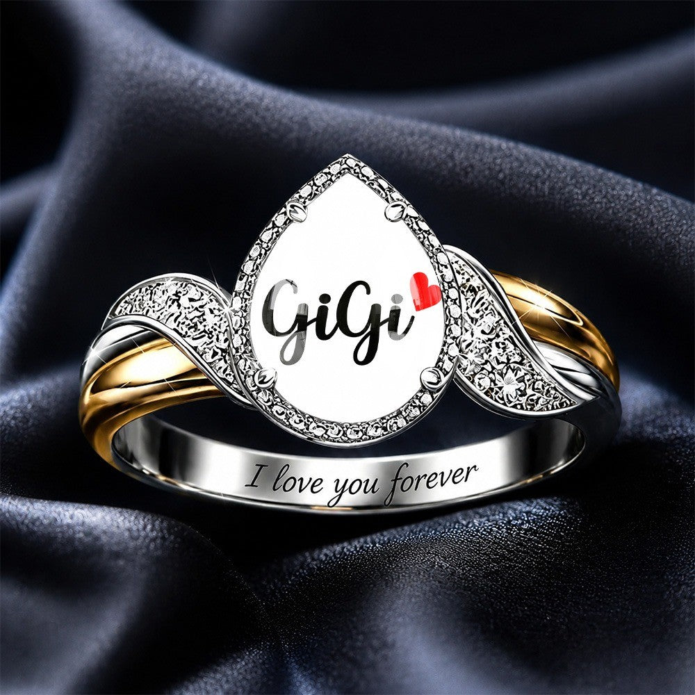 GiGi Teardrop Message Ring