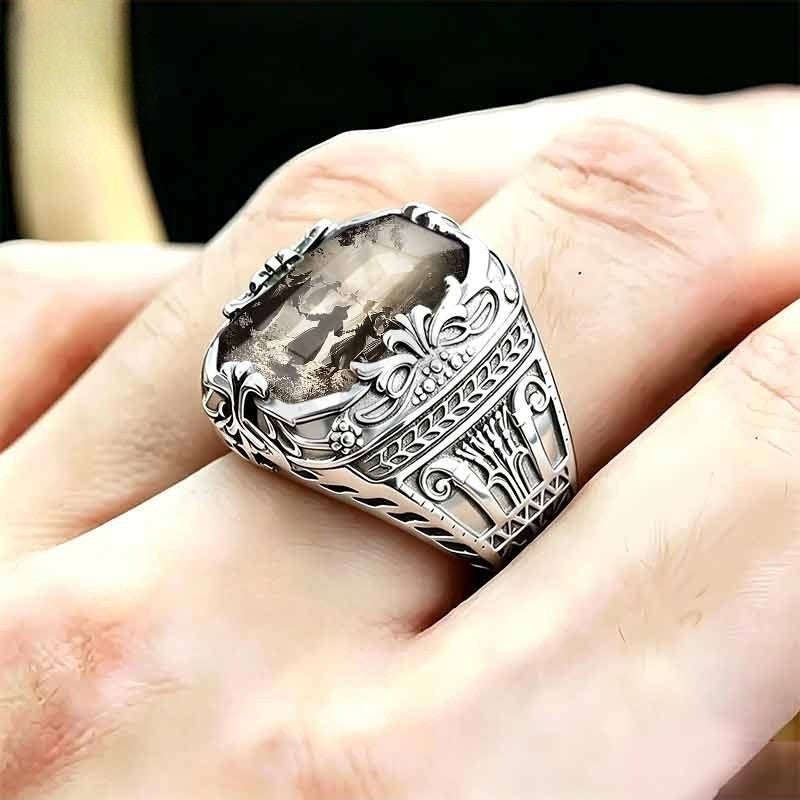 Castle Silhouette Square Ring