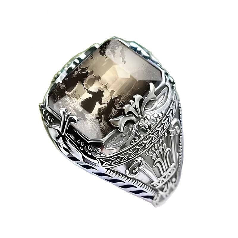 Castle Silhouette Square Ring