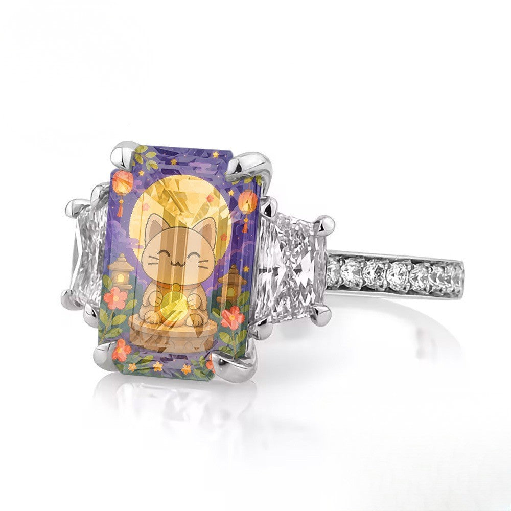 Lucky Cat Square Ring
