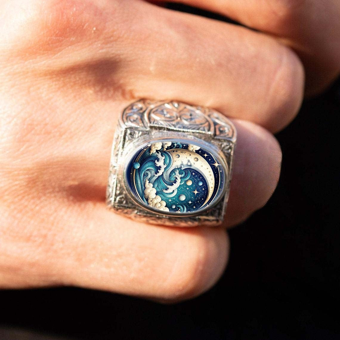 Starry Night Wave Ring