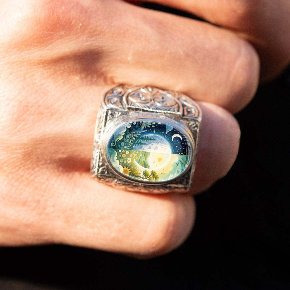 Day & Night Landscape Ring
