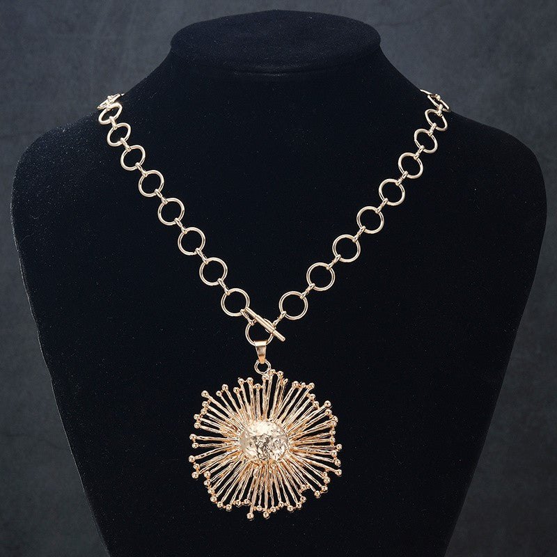 Radiant Sunburst Pendant Necklace