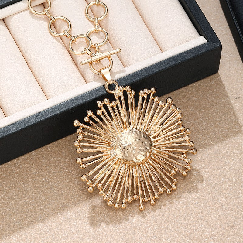 Radiant Sunburst Pendant Necklace