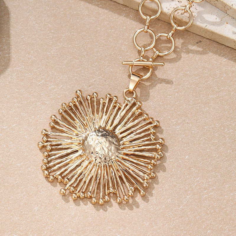 Radiant Sunburst Pendant Necklace